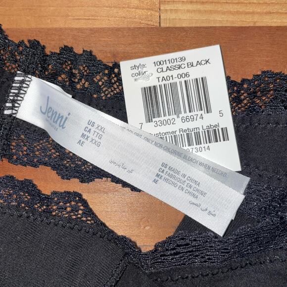 Jenni Women's Lace-Trim Thong set of 5 - Picture 6 of 7